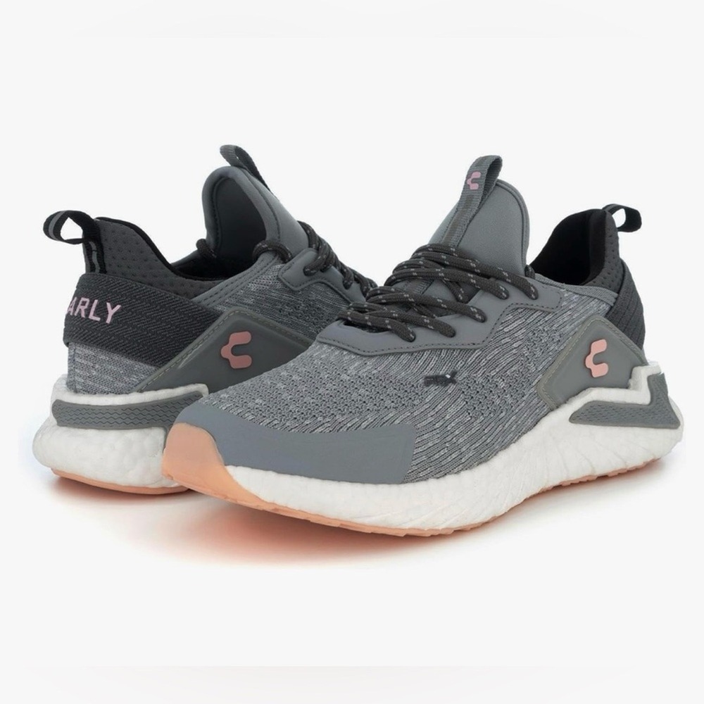 Charly Women's Vigorate PFX Running Shoe, Gray & Pink, Size 9, Athletic Shoes